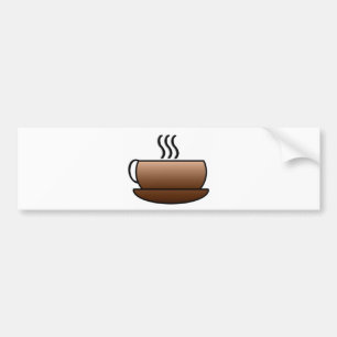 蒸し出るコーヒーマグ バンパーステッカー