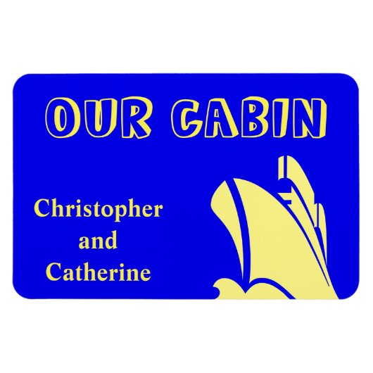 蒸し器ブルーステートルームドアマーカー マグネット (横)