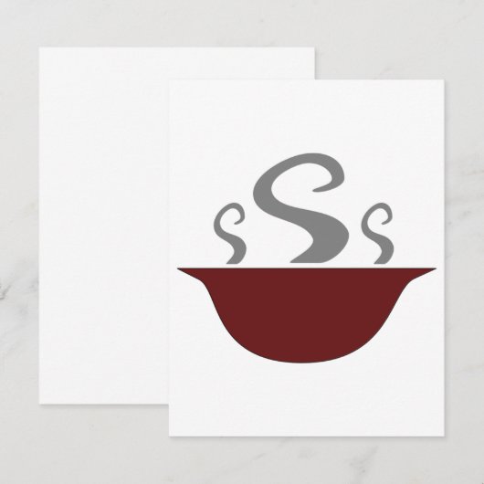 蒸し料理のボウル 招待状 (正面/裏面)