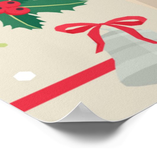 蒸し暑いクリスマスのポスター ポスター (角)