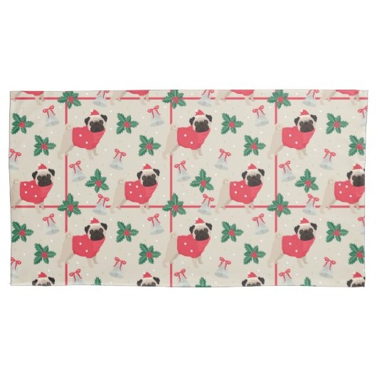 蒸し暑いクリスマスの枕カバー 枕カバー (正面左)