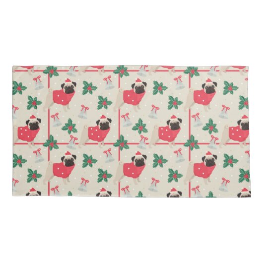 蒸し暑いクリスマスの枕カバー 枕カバー (裏面-左)