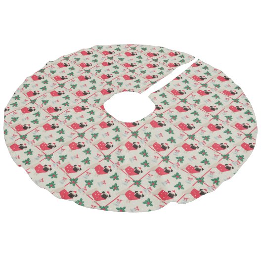 蒸し暑いクリスマスツリースカート フェイクリネンツリースカート (アングル)