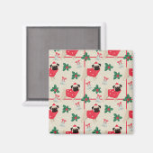 蒸し暑いクリスマスマグネット マグネット (正面/裏面)