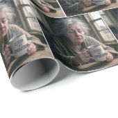 蒸し暑いコーヒーのおばさん ラッピングペーパー (ロールコーナー)