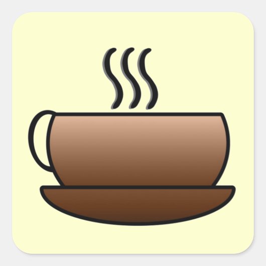 蒸し暑いコーヒーマグ スクエアシール (正面)