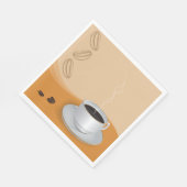 蒸し暑いコーヒー スタンダードランチョンナプキン (角)