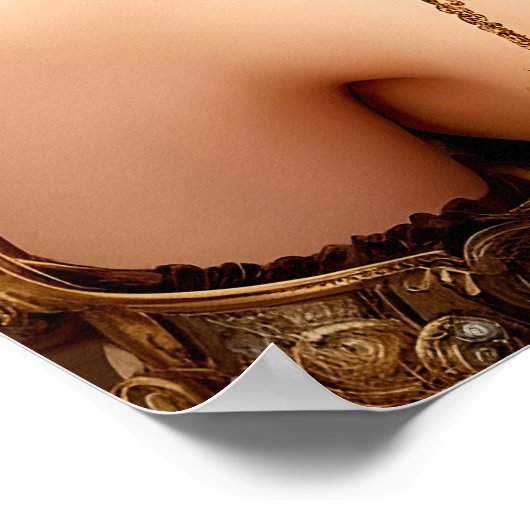 蒸し暑いスチームパンクレディ ポスター (角)