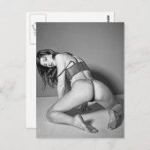 蒸し暑い美しい赤ちゃんランジェリーのモデル写真 ポストカード (正面/裏面)