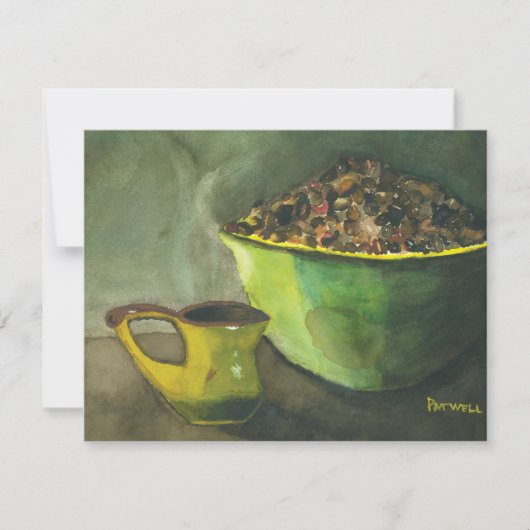 蒸し朝のコーヒーボウルのコーヒー豆カップ (正面)