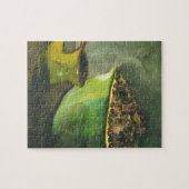 蒸し朝のコーヒーボウルのコーヒー豆カップ ジグソーパズル (横)