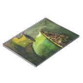 蒸し朝のコーヒーボウルのコーヒー豆カップ ノートブック (左側)