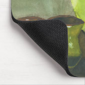 蒸し朝のコーヒーボウルのコーヒー豆カップ マウスパッド (コーナー)