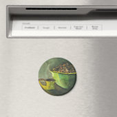 蒸し朝のコーヒーボウルのコーヒー豆カップ マグネット (インサイチュ (食洗機))