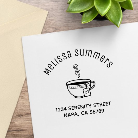 蒸し立て紅茶アーチ住所 ラバースタンプ