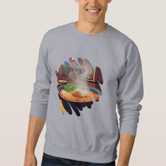 蒸し麺のブリス スウェットシャツ (正面)