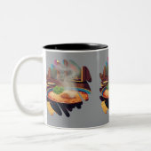 蒸し麺のブリス ツートーンマグカップ (左)