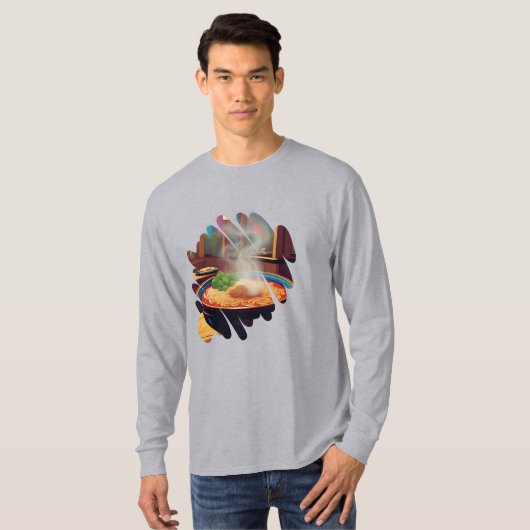 蒸し麺のブリス Tシャツ (正面フル)