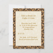 蒸すカプチーノコーヒーカップパーティの招待状 招待状 (裏面)