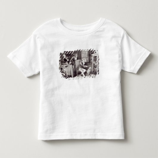 蒸気と遊んでいるジェームズ・ワット トドラーTシャツ (正面)
