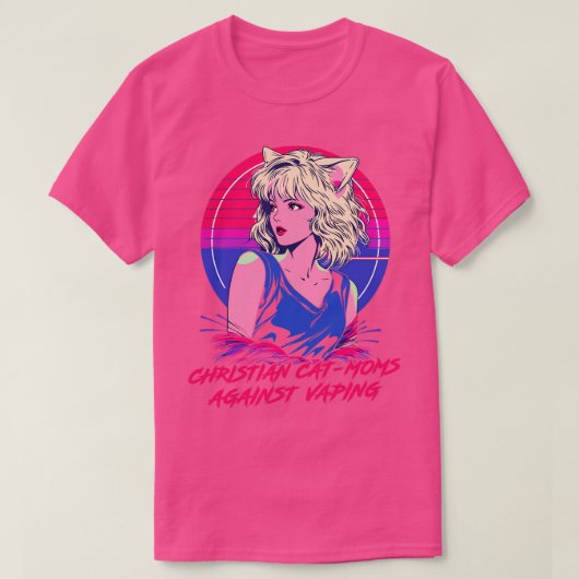 蒸気に対するキリスト教の猫の動き Tシャツ (デザイン正面)