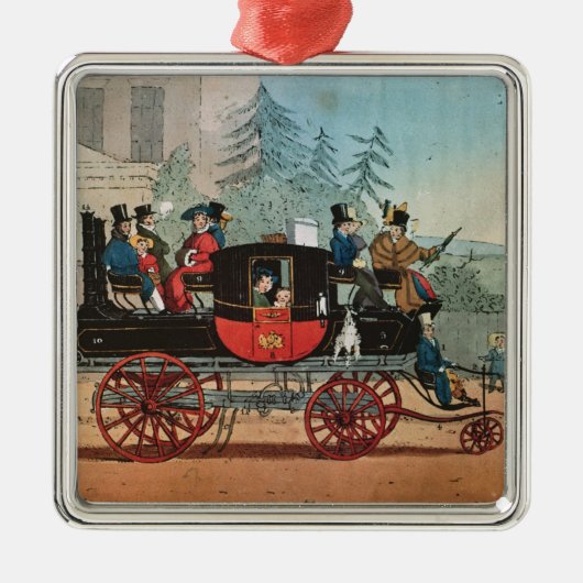 蒸気のコーチ メタルオーナメント (正面)