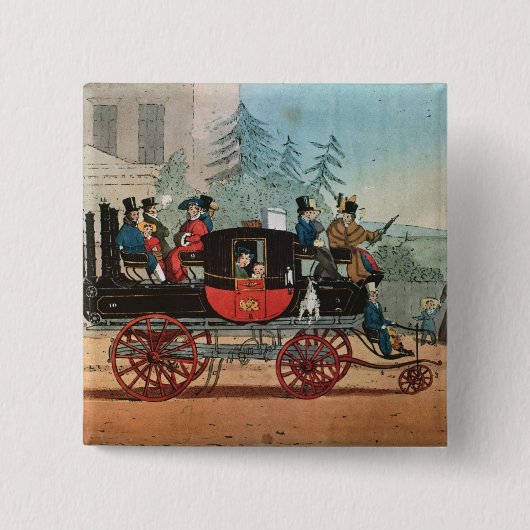 蒸気のコーチ 缶バッジ (正面)