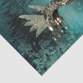 蒸気のドラゴンを持つかわいい妖精 薄葉紙 (詳細)