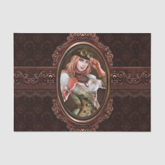 蒸気のパンクのギアのモダンなレトロの抽象芸術パターン 薄葉紙