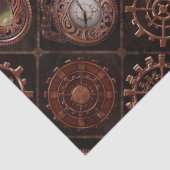 蒸気のパンクのギアのモダンなレトロの抽象芸術パターン 薄葉紙 (詳細)