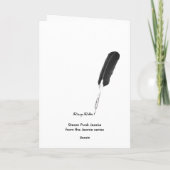 蒸気のパンクのJeanieの挨拶状 カード (裏面)