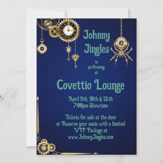 蒸気のパンク 招待状 (正面)