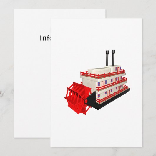 蒸気のボート 招待状 (正面/裏面)