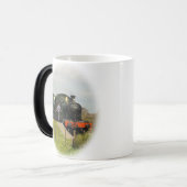 蒸気の列車のマグ モーフィングマグカップ (正面左)