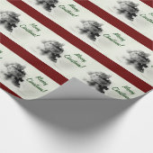 蒸気の列車のメリークリスマスの包装紙 ラッピングペーパー (角)