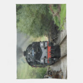 蒸気の列車の台所タオル キッチンタオル (縦)