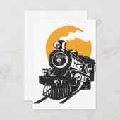 蒸気の列車の招待状 招待状 (正面/裏面)