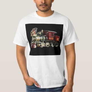 蒸気の列車の機関車 Tシャツ