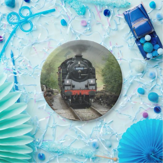 蒸気の列車の紙皿 ペーパープレート (パーティー)