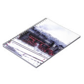 蒸気の列車の鉄道機関車の場所エンジン ノートブック (左側)