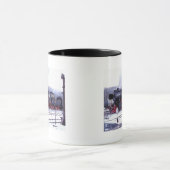 蒸気の列車の鉄道機関車の場所エンジン マグカップ (中央)