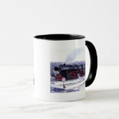 蒸気の列車の鉄道機関車の場所エンジン マグカップ (正面右)