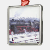 蒸気の列車の鉄道機関車の場所エンジン メタルオーナメント (左)