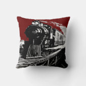 蒸気の列車のred_blackのヴィンテージのクッション色の変更 クッション (裏面)