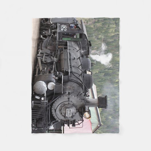 蒸気の列車エンジン: コロラド州、米国 フリースブランケット (正面)