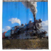 蒸気の列車24のイメージの選択 シャワーカーテン (正面)