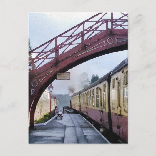 蒸気の列車 ポストカード (正面)