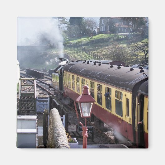 蒸気の列車 マグネット (正面)