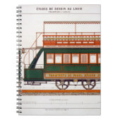 蒸気の市街電車のために設計して下さい、「インダス川からの126をめっきして下さい ノートブック (正面)