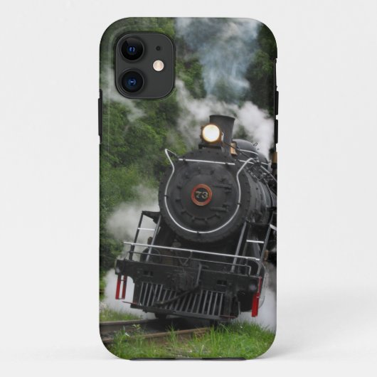 蒸気の柵の駅エンジンの柵の芸術を訓練して下さい Case-Mate iPhoneケース (裏面)
